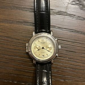 Stauer Ritorno 27 Jewels Automatic Triple Calendar Hunter Case Back 40mm Watch